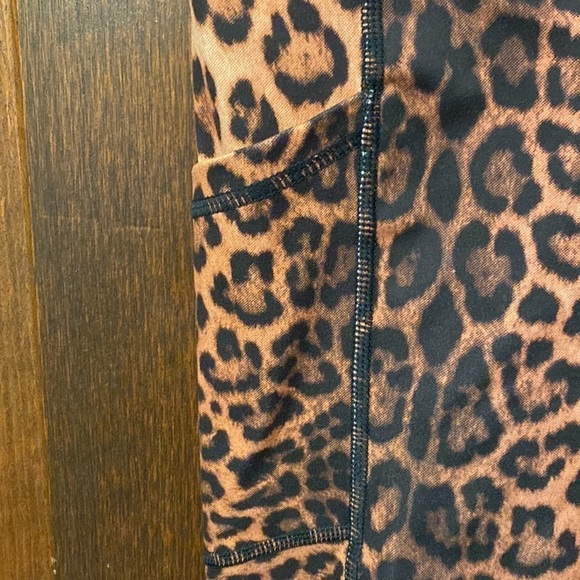 Yogalicious Lux High-Rise Leopard Print Fitted Shorts - Picture 2 of 5